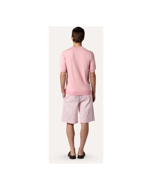 Ballantyne Seide baumwolle t-shirt elegantes design regular fit in Pink für Herren