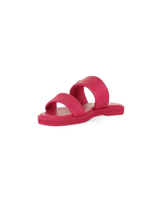 Liu Jo Pink Leder sandalen iman 01 mit logo-plakette