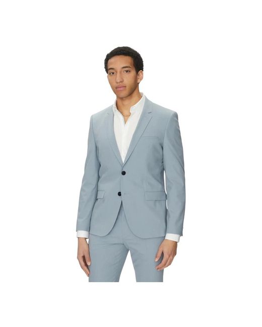 HUGO Blue Single Breasted Suits for men