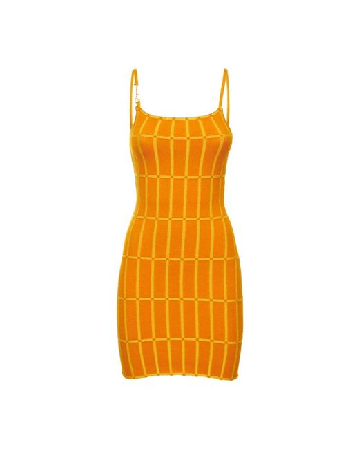 Jacquemus Orange Short Dresses
