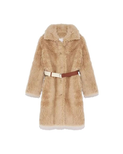 Faux Fur & Shearling Jackets Yves Salomon de color Natural
