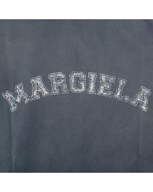 Maison Margiela Blue Es Baumwoll-Logo-Print T-Shirt