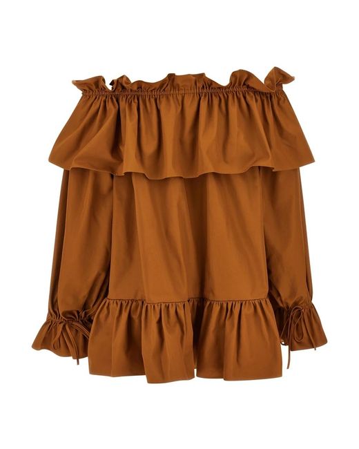 Saint Laurent Brown Blouses