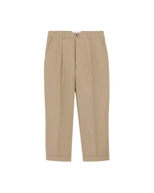 AMI Natural Straight Trousers for men