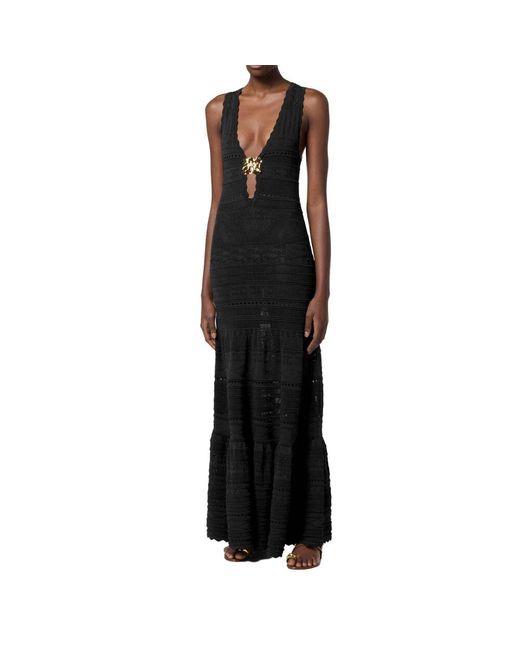 Maxi Dresses Elisabetta Franchi en coloris Black