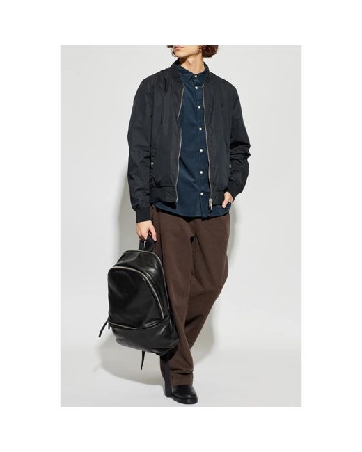 AllSaints Jassen ,Zwart ,Katoen Bassett Reversible Ramskull Bomberjack in het Gray voor heren