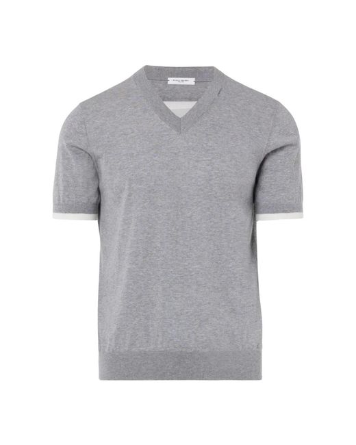 V-Neck Knitwear di Paolo Pecora in Gray