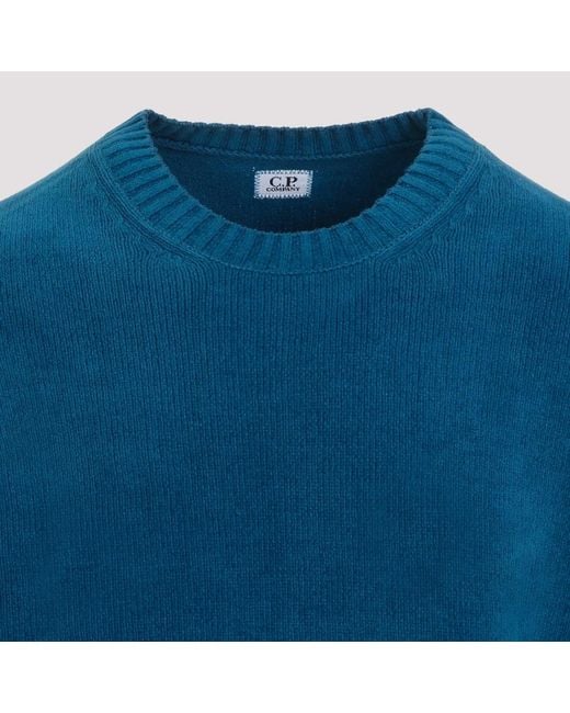 C P Company Chenille cotton pullover in ink in Blue für Herren