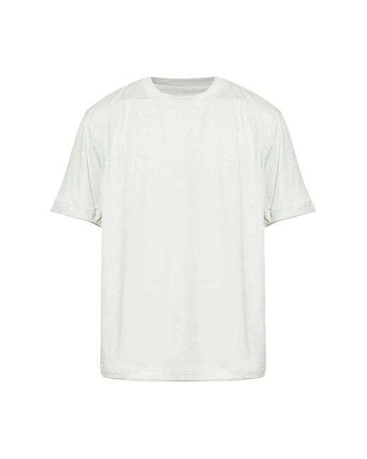 Eleventy Tops ,Wit ,Katoen T-Shirt Met Ronde Hals in het White voor heren