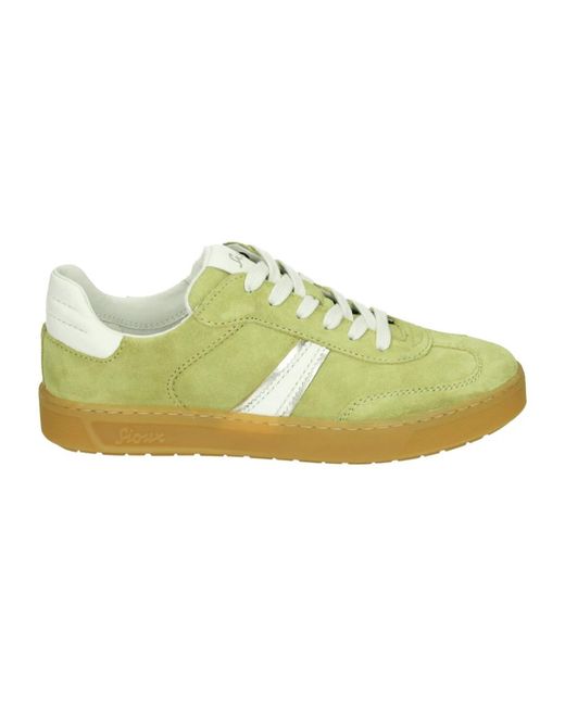 Sioux Schoenen ,Groen ,Leer Groene Sportieve Lage Schoenen Tedroso-Da-707 in het Green