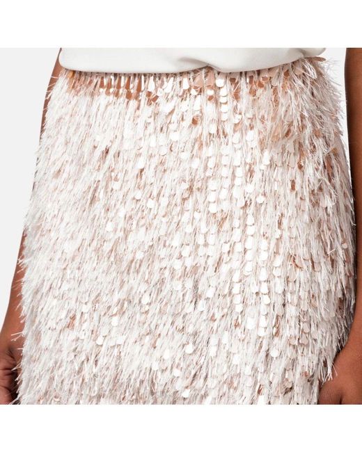 Elisabetta Franchi Pink Bestickter tüll minirock