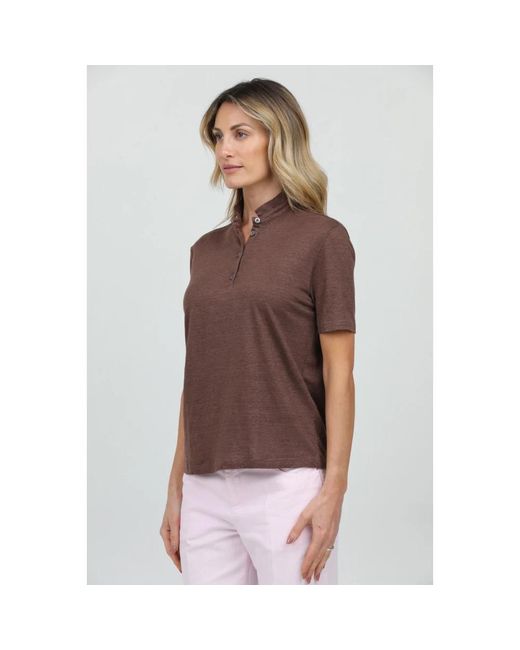 Gran Sasso Polo Shirts in Brown Lyst UK