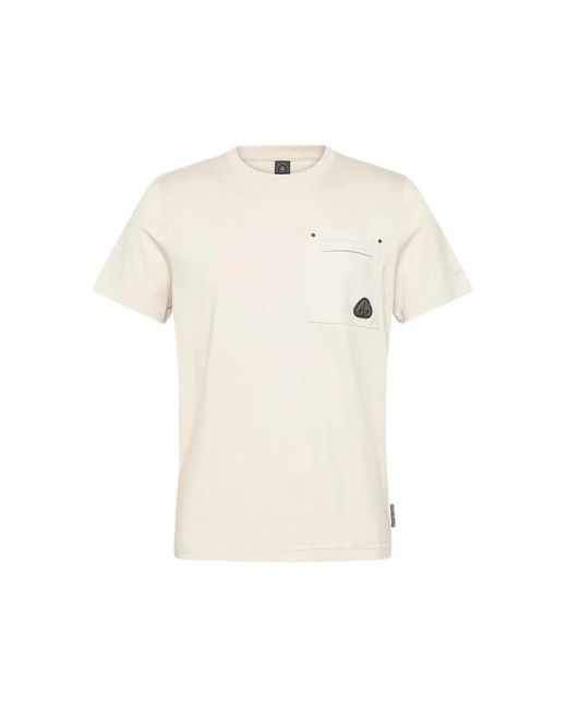 Moose Knuckles Dalon Tee in het Natural voor heren