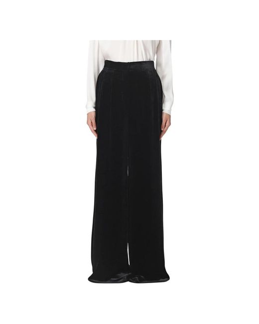 Alberta Ferretti Black Wide Trousers