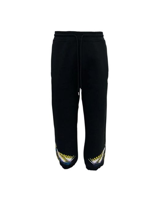 Marcelo Burlon Broeken ,Zwart ,Slim Fit Broeken in het Black voor heren