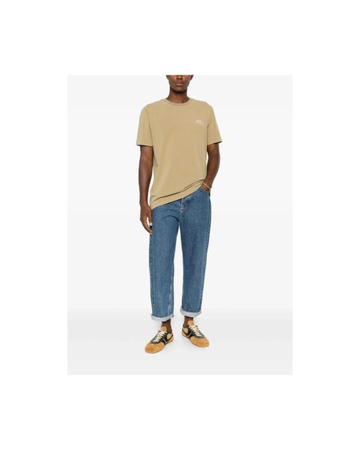 A.P.C. Tops ,T-Shirt in het Natural voor heren