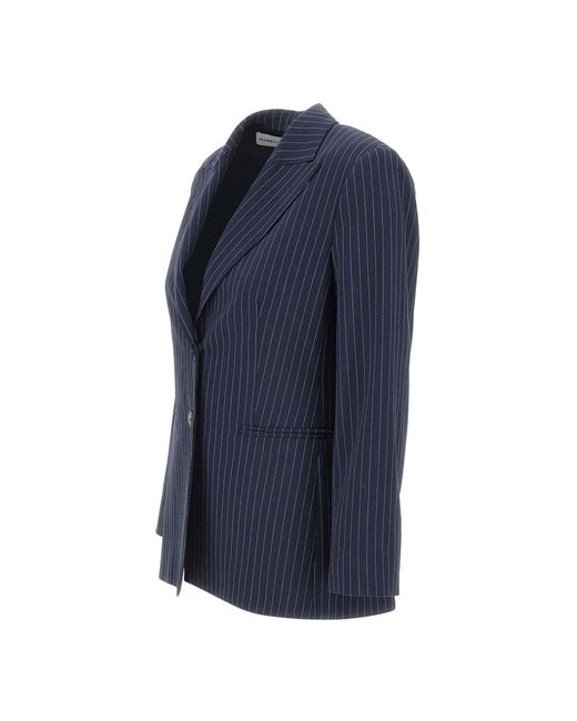 Marella Jassen ,Blauw ,Leer Nelson Blazer in het Blue