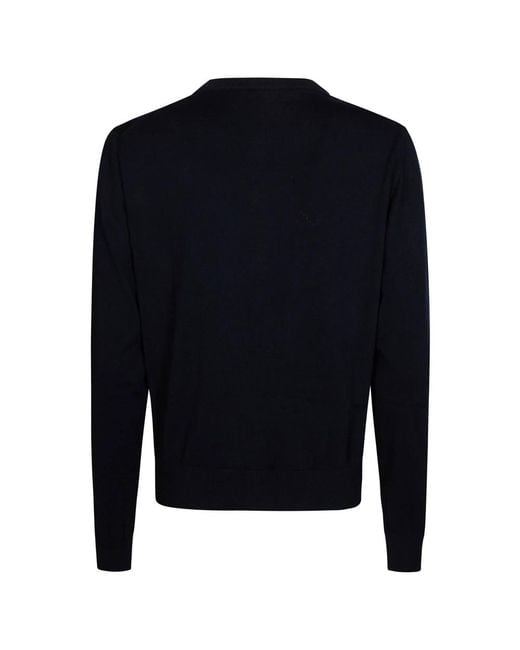 Alpha Studio Blue Round-Neck Knitwear