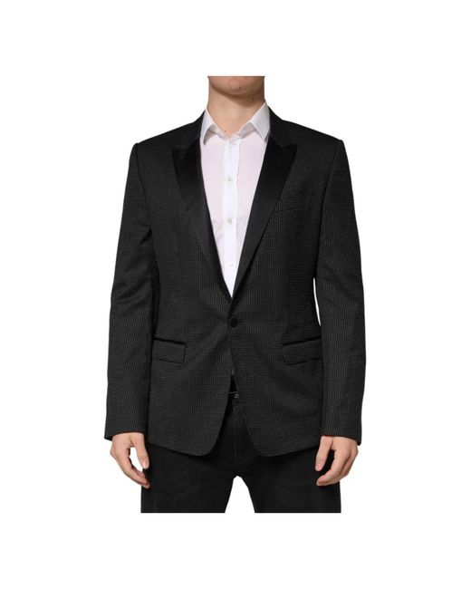Dolce & Gabbana Black Formal Blazers for men