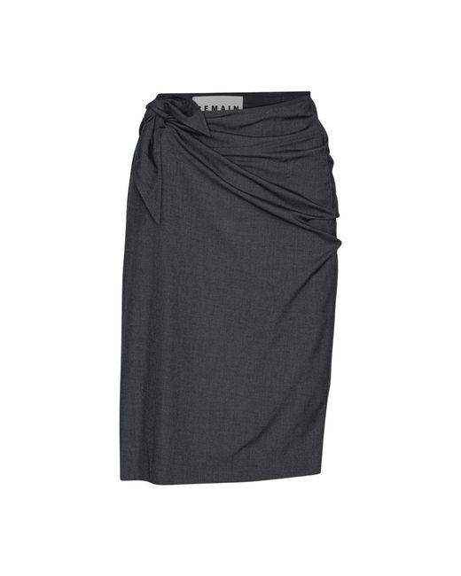 REMAIN Birger Christensen Gray Midi Skirts