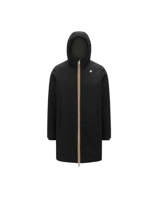 K-Way Black Parkas for men