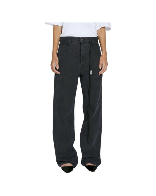 Jeans > wide jeans Ann Demeulemeester en coloris Black