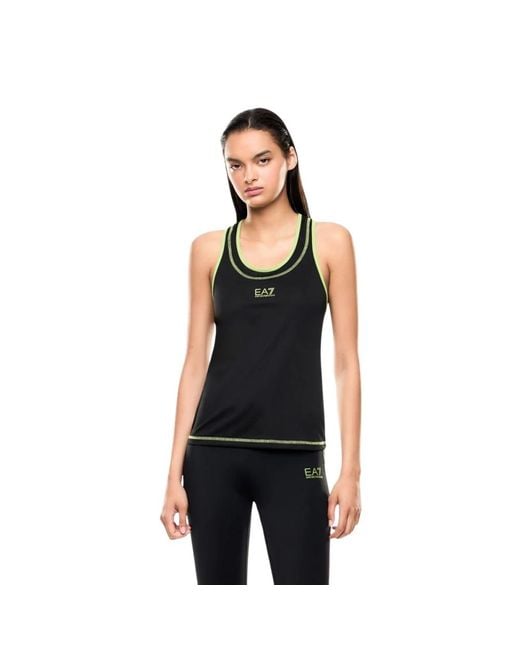 Sleeveless Training Tops EA7 de color Black