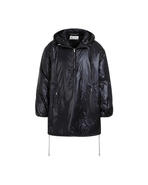 Saint Laurent Black Stylish Half-Zip Blouson Jacket For for men