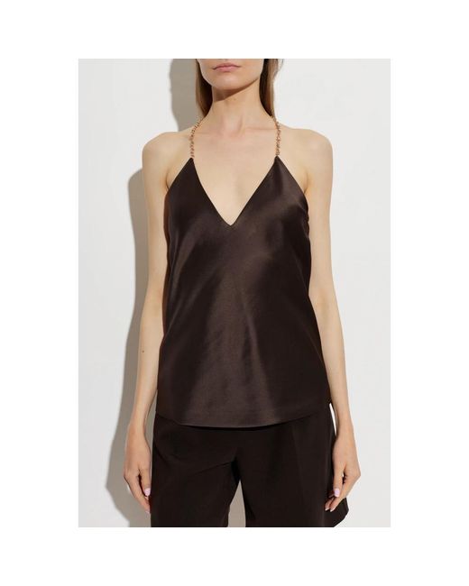 Sportmax Brown Sleeveless Tops