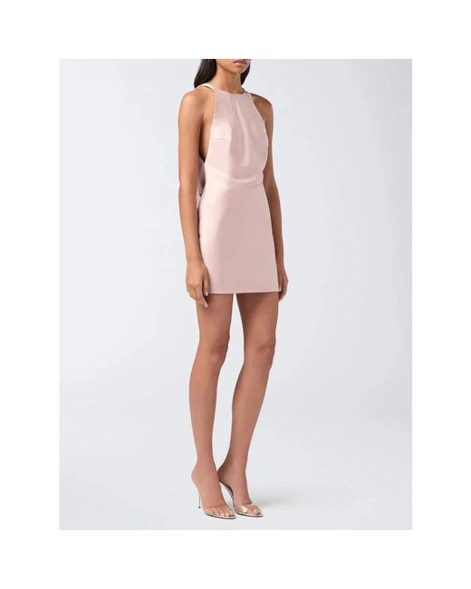 ANDAMANE Carmen Mini Open Back Mini Jurk in het Pink
