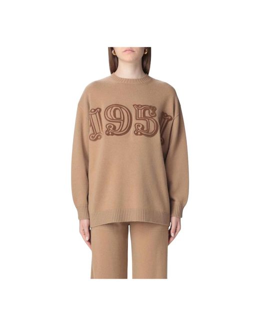 Max Mara Brown Woll-Kaschmir-Pullover