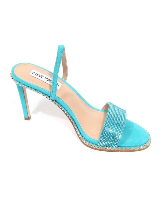Steve Madden Blue Heeled Mules