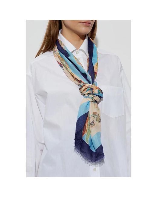 Etro Blue Scarves