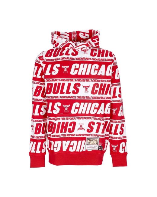 Hoodies Mitchell & Ness de hombre de color Red