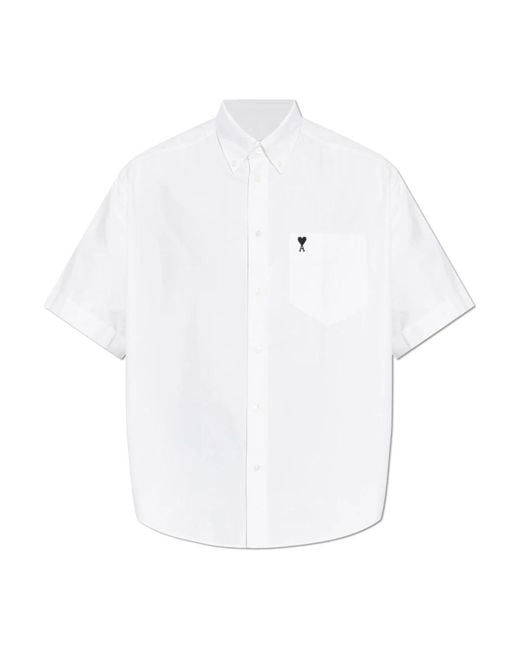 AMI White Short Sleeve Shirts for men