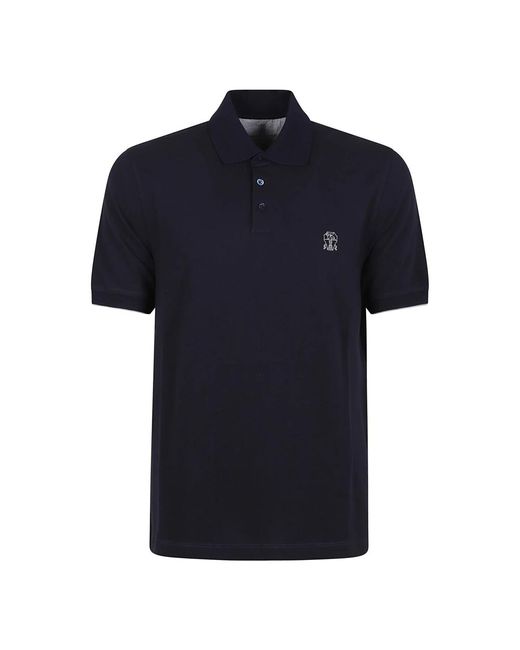 Polo Shirts di Brunello Cucinelli in Blue da Uomo