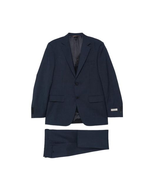 Canali Wollen Pak Met Microdessin in het Blue voor heren