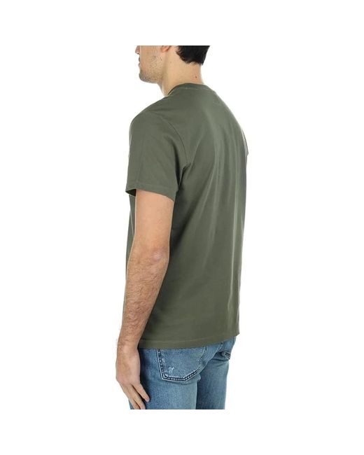 Woolrich Tops ,Groen ,Katoen Geëmbosseerd Logo Zak T-Shirt Groen in het Green voor heren