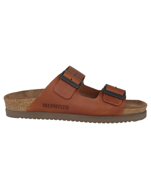 Mephisto Hochwertige slide sandale in Brown für Herren