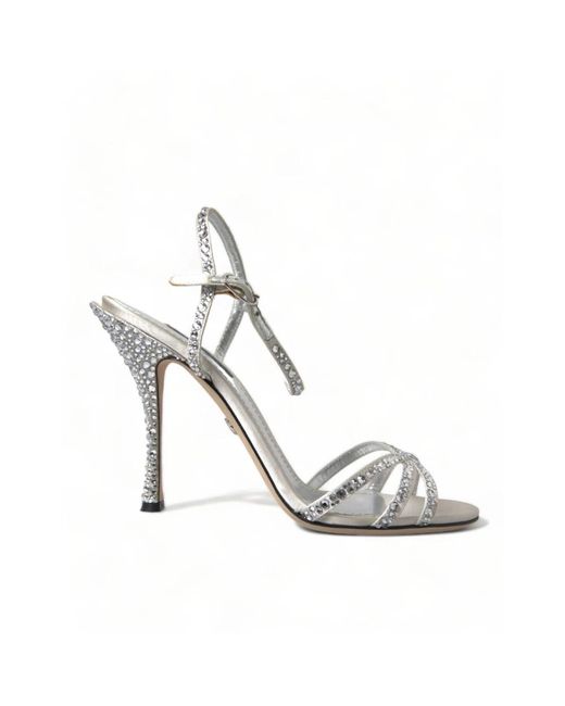 High heel sandals Dolce & Gabbana de color Metallic