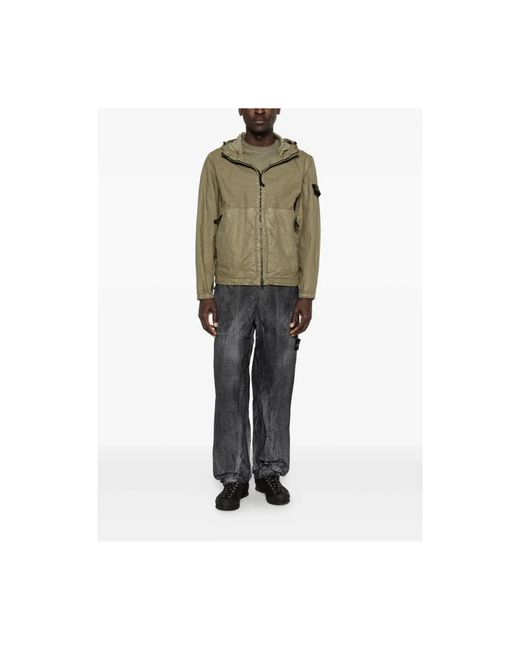 Stone Island Green Light Jackets for men