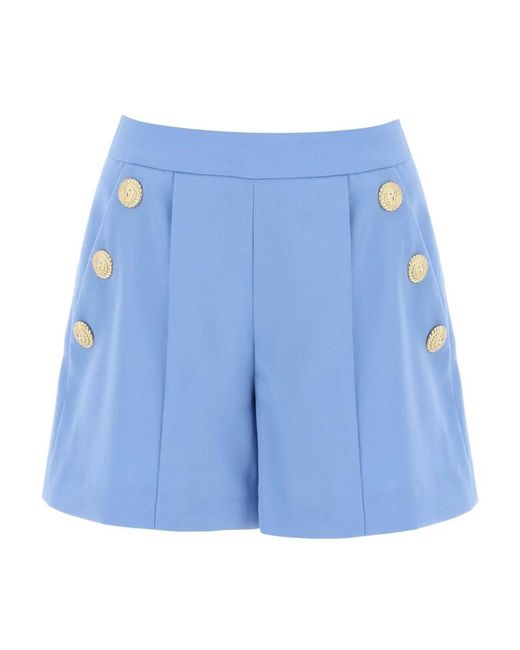 Balmain Blue Short Shorts