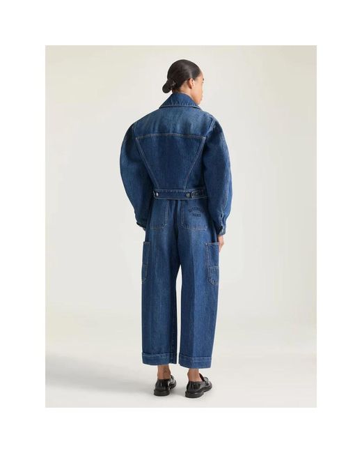 Givenchy Cropped Cocoon Cargo Jeans in het Blue