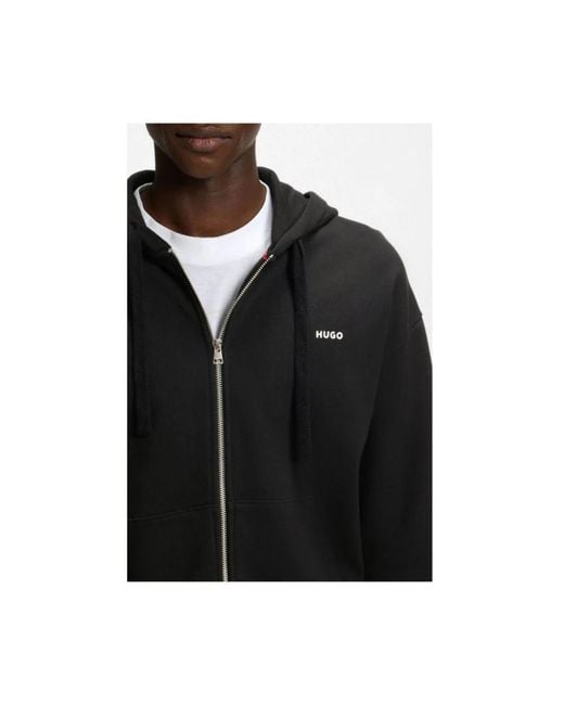 HUGO Black Zip-Throughs for men