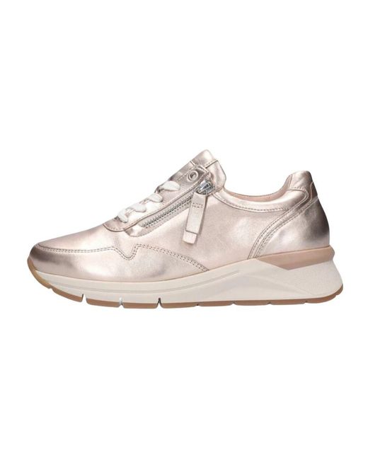 Gabor Pink Goldener Low Sneaker 587 Comfort Kollektion