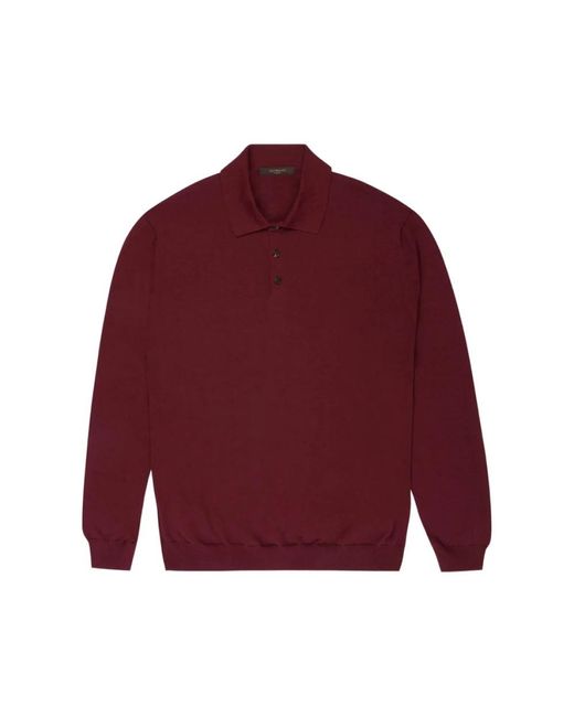 Zanone Red Round-Neck Knitwear for men