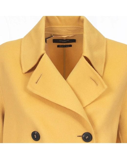 Weekend by Maxmara Yellow Double-Breasted Coats