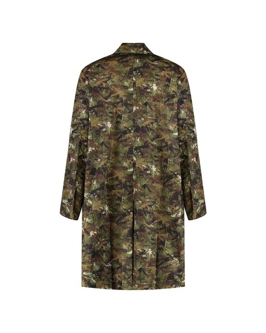 Random Identities Jassen ,Veelkleurig ,Nylon Nylon Trenchcoat Met Klepzakken in het Green voor heren