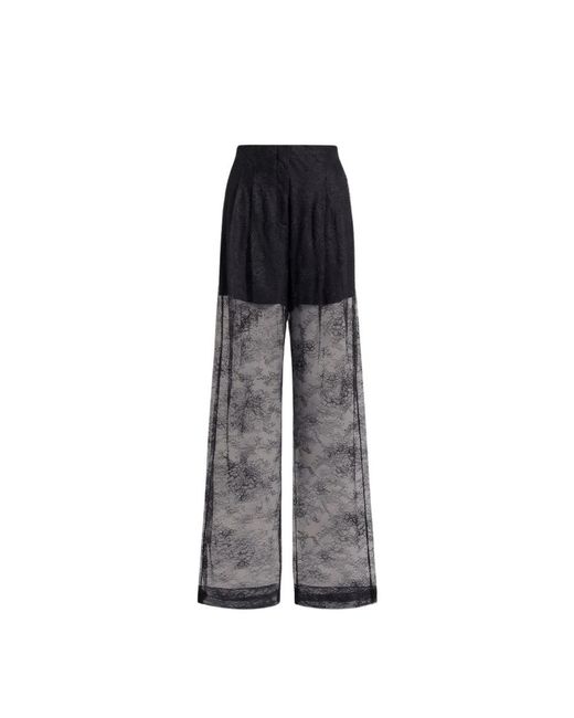 Alberta Ferretti Gray Wide Trousers
