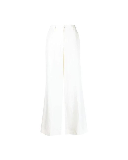 P.A.R.O.S.H. White Wide Trousers
